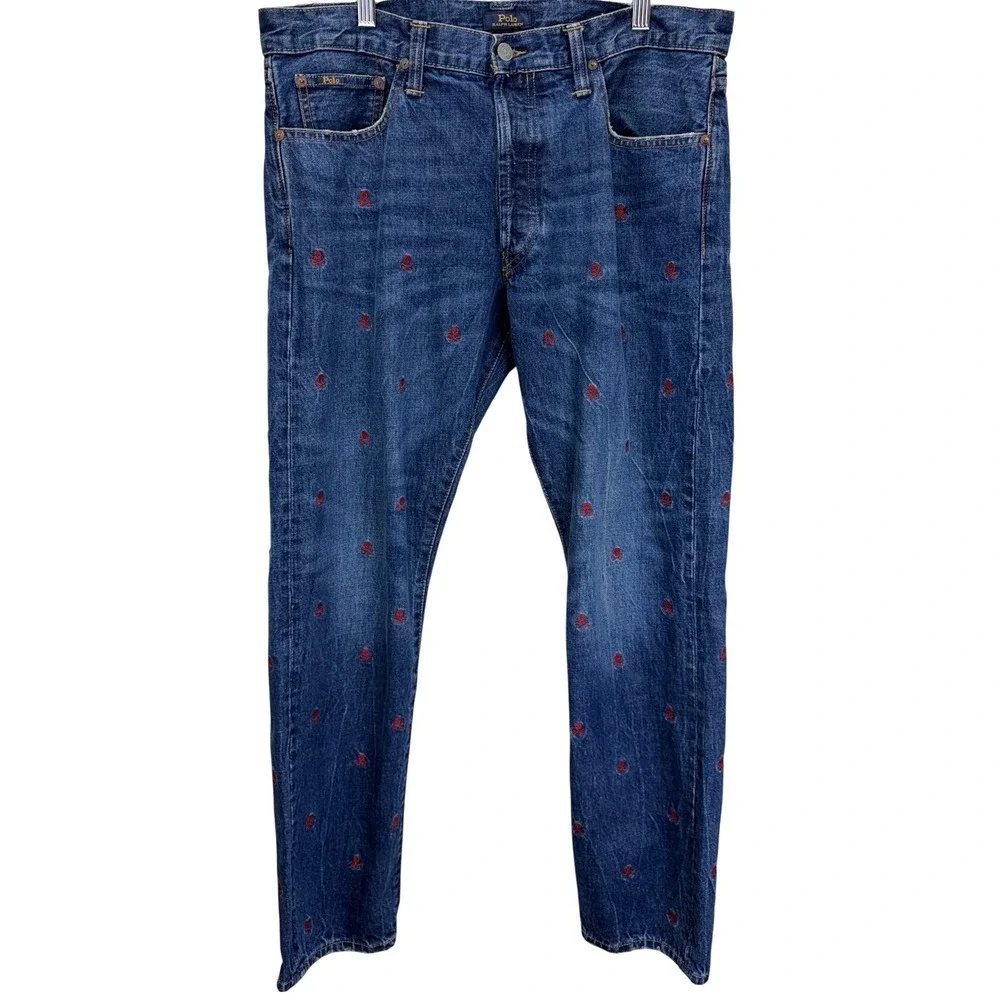 Polo Ralph Lauren Sullivan Jeans Mens Size 34x30 Skull Punk Streetwear Festival